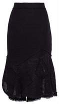Thumbnail for your product : Roland Mouret Fringed Woven Linen Skirt