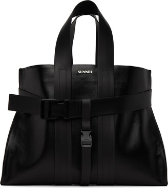 SUNNEI｜CROSSBAGS (PARALLELEPIPEDO (CACCXBAG015 CAN001 7 Sunnei Black Parallelepipedo Tote - ShopStyle