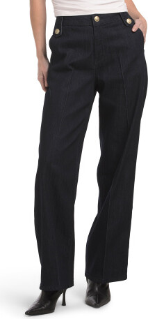 TJMAXX High Rise Wide Leg Trousers For Women, Spandex/Cotton/Polyester