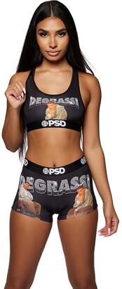 Wide Elastic Band Athletic Fit | PSD Underwear Women's Sports Bra Animal Print Stretch Fabric