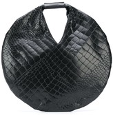 Thumbnail for your product : MM6 MAISON MARGIELA Embossed Crocodile-Effect Circle Bag