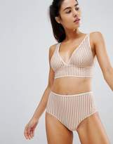 Thumbnail for your product : Weekday Tonal Stripe Sheer Soft Bra