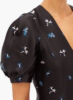 Thumbnail for your product : Erdem Rosetta Dusk Bouquet-print Silk Dress