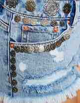 Thumbnail for your product : ASOS Low Rise Denim Shorts with Coins