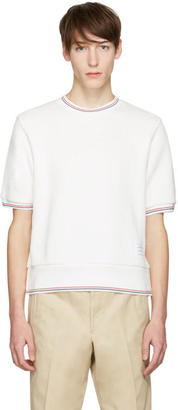 Thom Browne White Rib Cuff T-Shirt