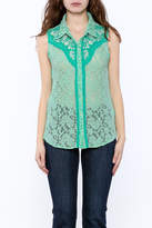 Thumbnail for your product : Miss Me Lace Embroidered Tank