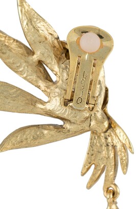 Oscar de la Renta Bird Crystal-Embellished Earrings