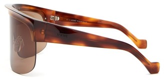 Loewe Eyewear - Show D-frame Acetate Visor Sunglasses - Tortoiseshell