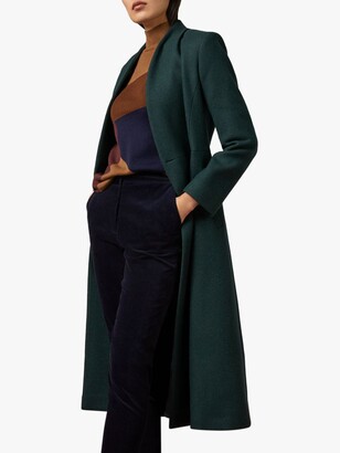 The Fold Finchley Wool Blend Tailored Coat, Dark Green