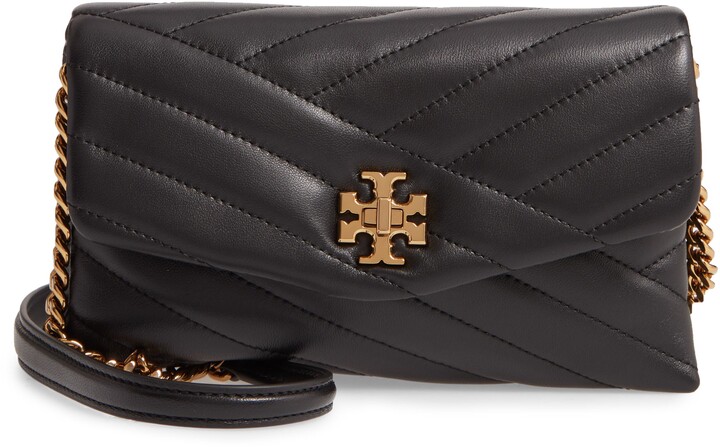 kira chevron quilted leather wallet on a chain tory burch