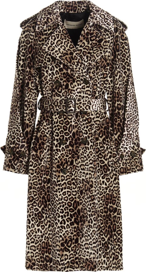 Tiger Print Trench Coat - Ready-to-Wear 1ABEDI