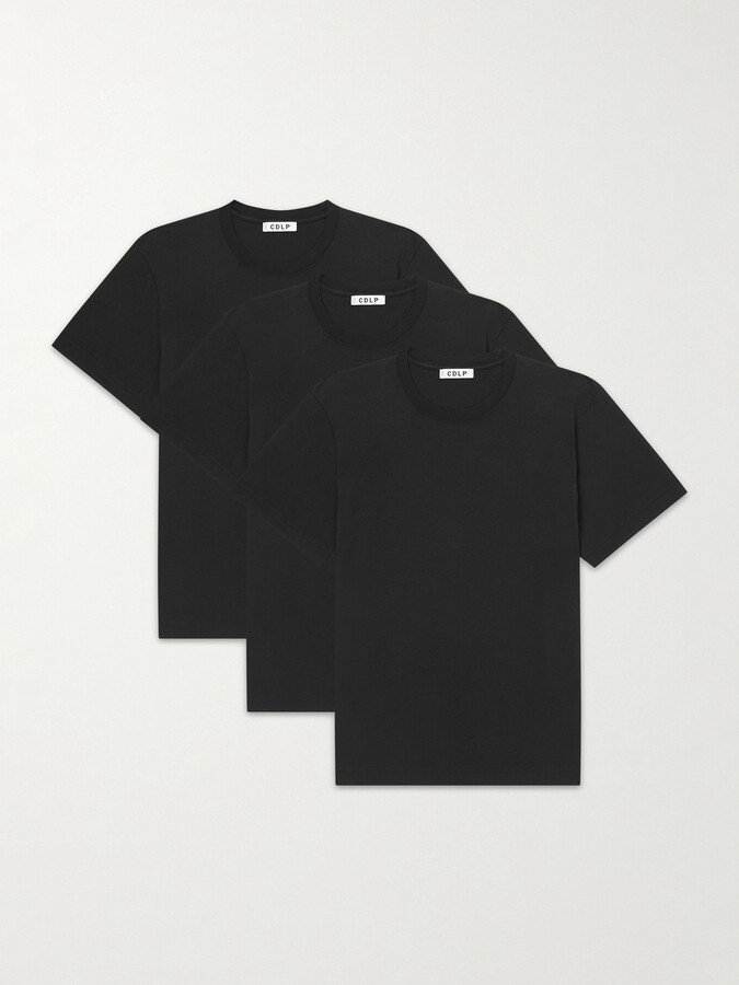 CDLP Three-Pack Lyocell and Pima Cotton-Blend Jersey T-Shirts