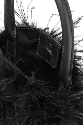 Loeffler Randall Zadie Feather-embellished Leather Tote - Black