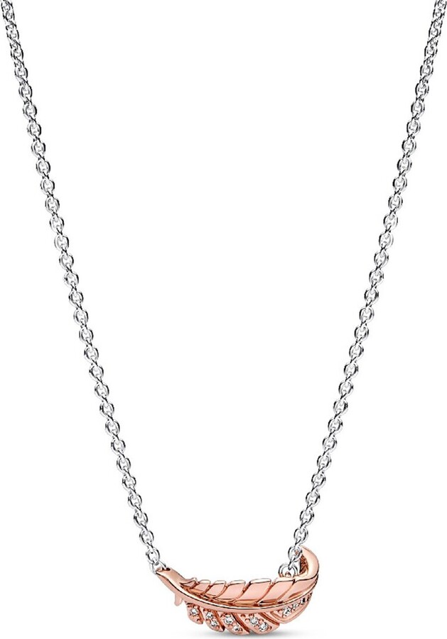 Pandora Moments Two-Tone Cz Necklace