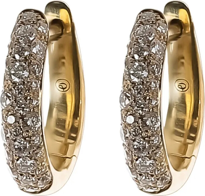 Octavia Elizabeth 18K yellow gold Cobblestone diamond hoop earrings