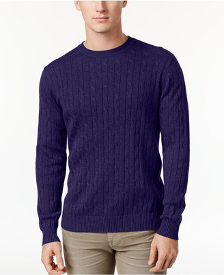 Club Room Men's Pima Cotton Cable-Knit Sweater, Only at Macy's