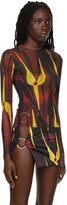 Thumbnail for your product : Louisa Ballou Red Printed Long Sleeve T-Shirt