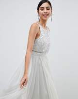 Thumbnail for your product : ASOS DESIGN Tulle Prom Midi Dress With Delicate Embellished Droplets