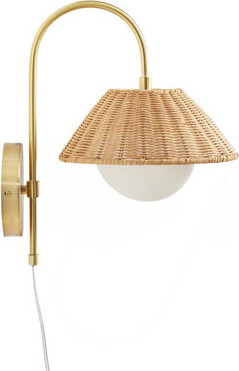 Dakota Fields Rattan Weave Wall Sconce