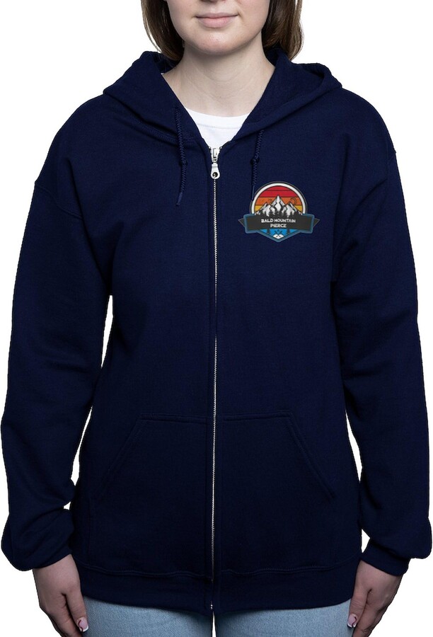 CafePress Bald Mountain Pierce Idaho Sweatshirt Women's Zip-up Hooded Sweatshirt Navy