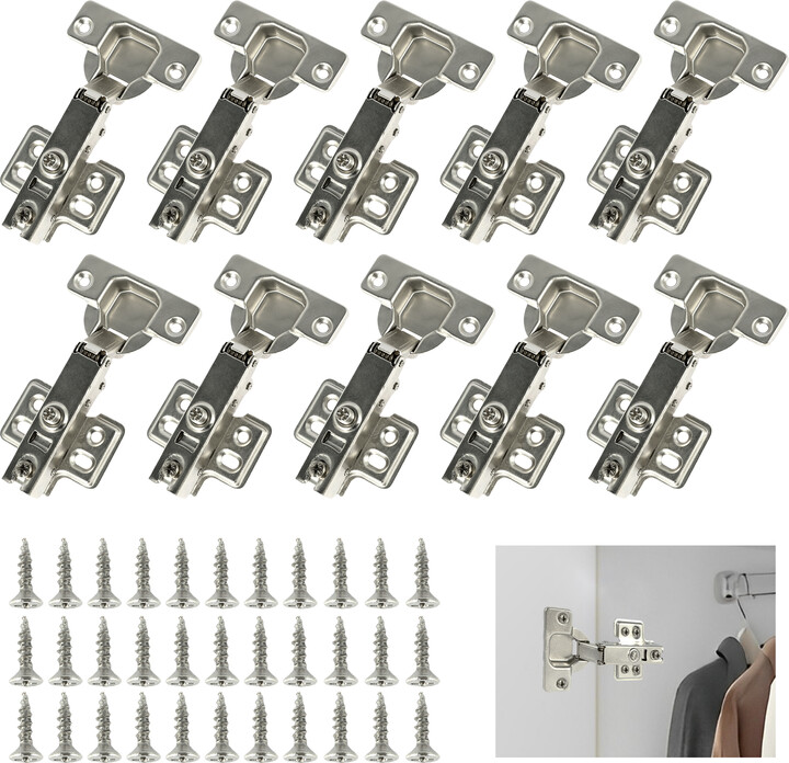 10-40 Pcs Hinges Cold Rolled Steel Hydraulic Cabinet Door Hinge Damper Buffer Soft Quiet Closing for all Cupboard Furniture