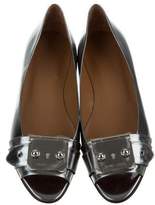 Thumbnail for your product : Hermes Metallic Buckle Flats