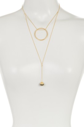 Botkier Double Row Ring and Stone Y-Drop Necklace