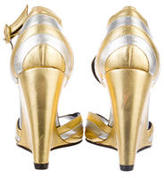 Thumbnail for your product : Pierre Hardy Metallic Wedges