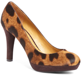 Thumbnail for your product : Brooks Brothers Leopard Haircalf Platform Pumps