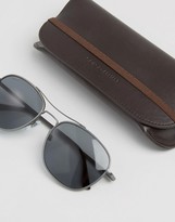 Thumbnail for your product : Giorgio Armani Aviator Sunglasses Gunmetal