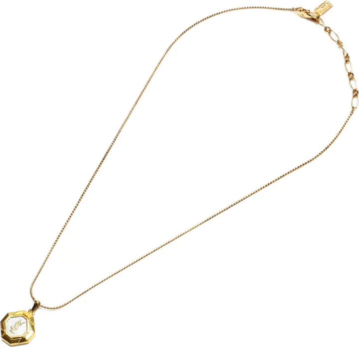 Saint Laurent Pre-Owned 1980-1990 Octagonal-Pendant Necklace