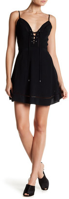 Lovers + Friends Sadie Front Lace-Up Mini Dress