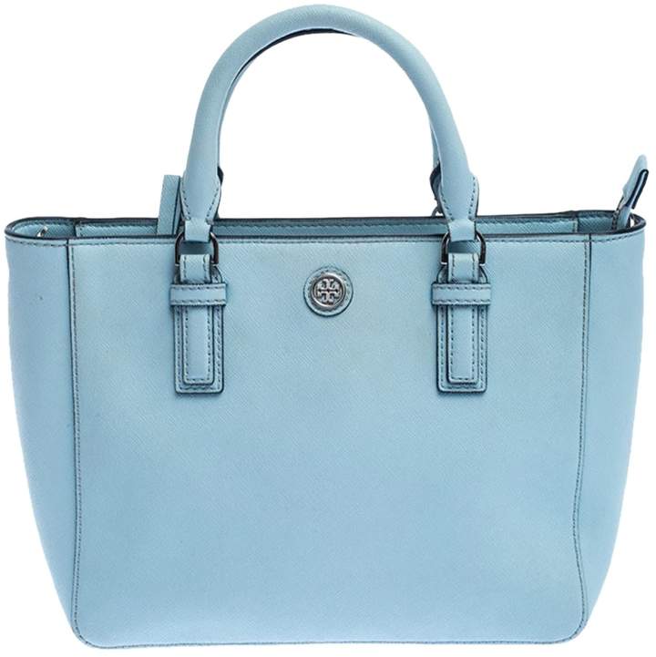 tory burch blue leather bag