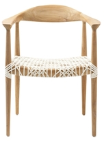 Thumbnail for your product : Safavieh Woven Leather Wood Armchair