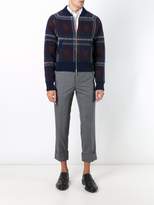 Thumbnail for your product : Thom Browne checked knit bomber jacket