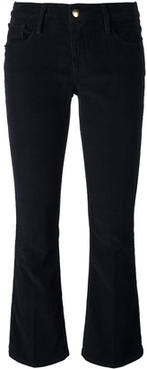 Frame Denim - cropped flared trousers - women - Cotton/Spandex/Elastane - 28