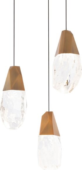 Schonbek Beyond Martini LED Multi-Light Pendant Light in Clear Size: 3 light