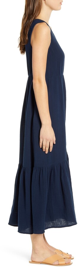 Lexa sleeveless cotton double cloth midi dress Clearance