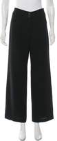 Thumbnail for your product : Armani Collezioni Wool Mid-Rise Wide-Leg Pants Black Wool Mid-Rise Wide-Leg Pants