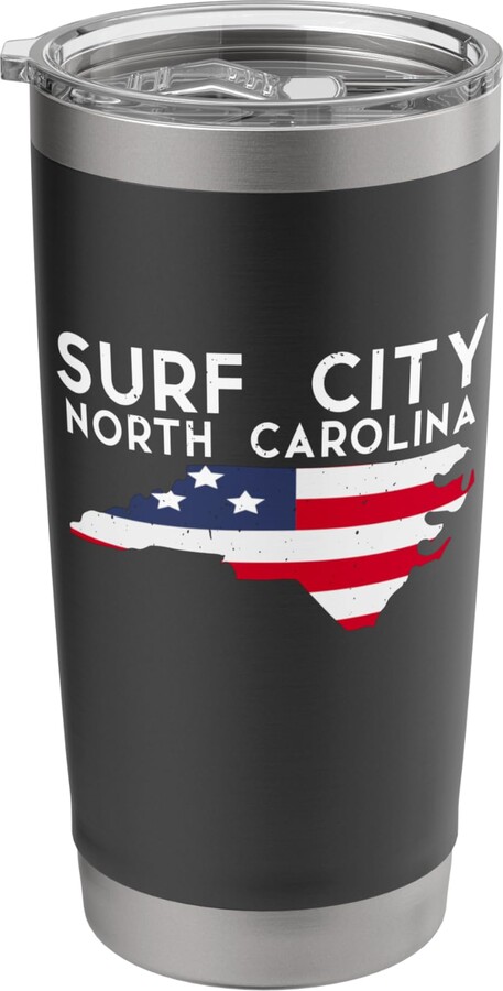 USA State America North Carolina American Tourist Surf City North Carolina USA State America Travel Stainless Steel Insulated Tumbler
