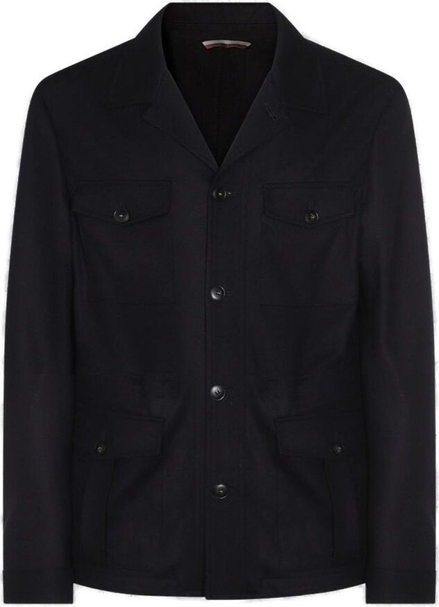 Canali Long-Sleeved Button-Up Jacket