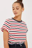 Thumbnail for your product : Topshop Striped roll back t-shirt