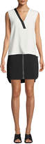 Thumbnail for your product : Rag & Bone Maverick Zip-Front Crepe Skirt