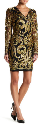 Alexia Admor V-Neck Sequin Dress