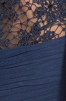 Thumbnail for your product : Tadashi Shoji Beaded Lace Yoke Gathered Mesh Gown