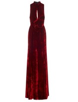 Thumbnail for your product : Awake Red Velvet Origami Belt Gown