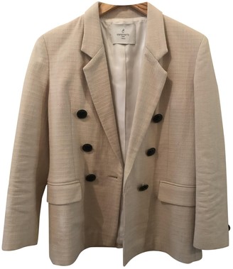 Carolina Ritzler Beige Cotton Jacket for Women Vintage