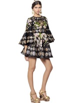 Thumbnail for your product : Dolce & Gabbana Silk Organza Flowers And Coins Dress