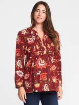 Thumbnail for your product : Old Navy Maternity Pintuck Swing Blouse