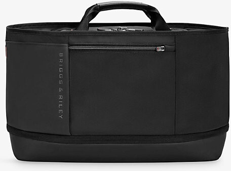Briggs & Riley Mens Black Zdx Expandable Overnighter Woven Holdall Bag